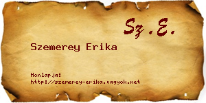 Szemerey Erika névjegykártya